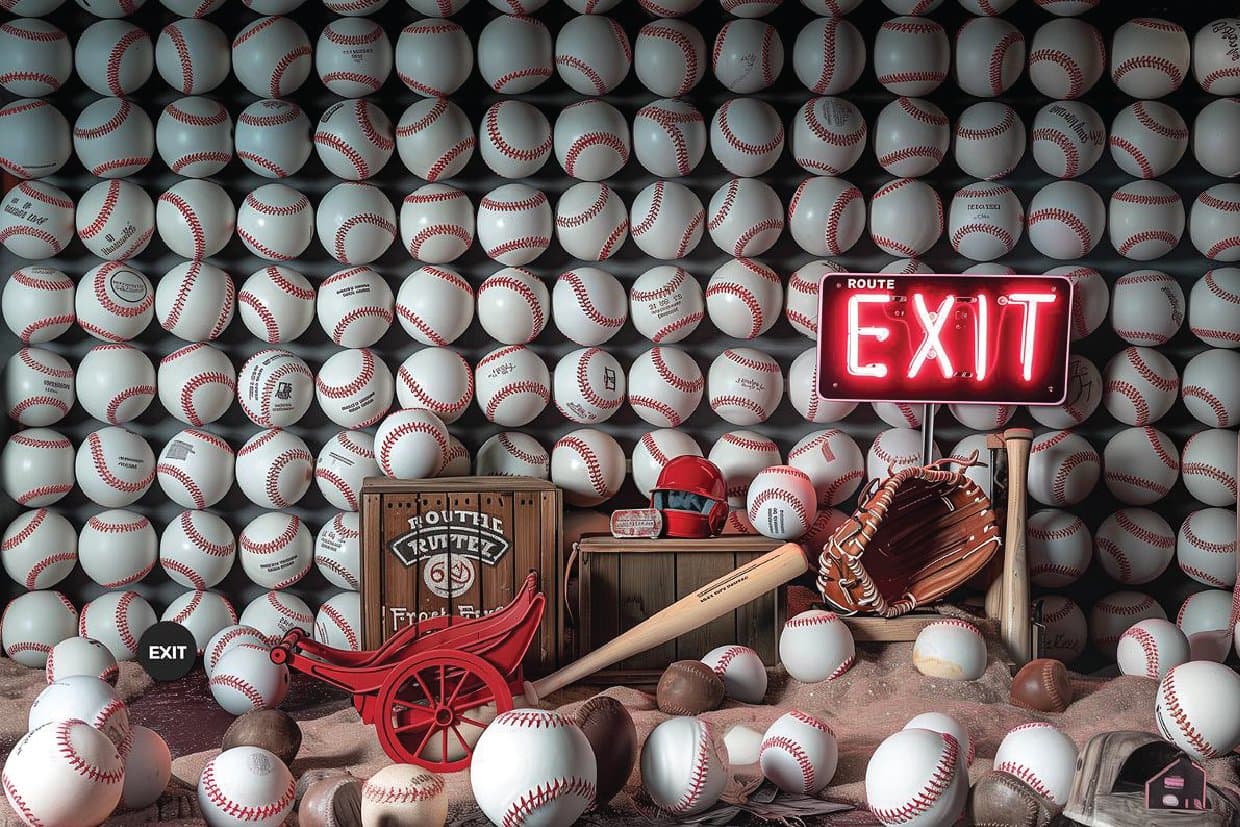 Baseball Mania Printed Baby Backdrop A
