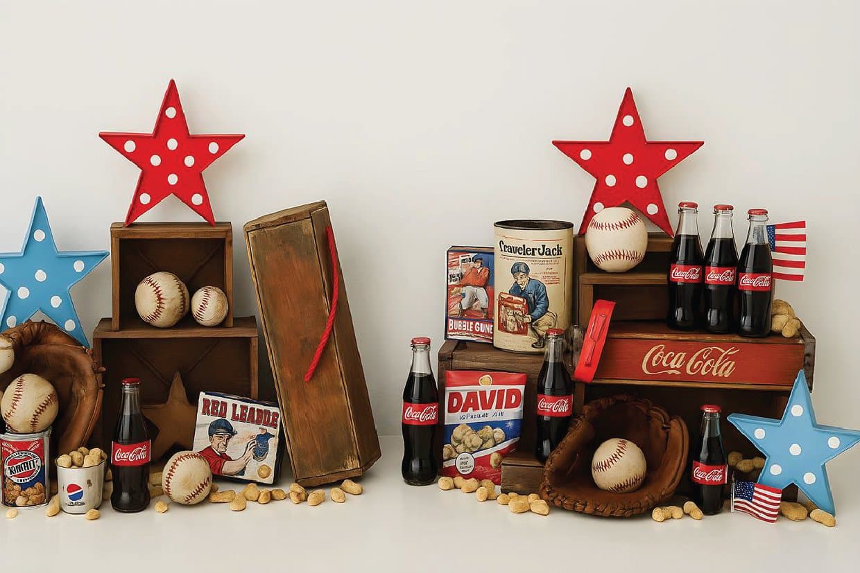 Baseball Vintage Printed Baby Backdrop